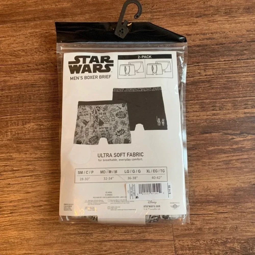 Star Wars R2-D2 Boxer Brief Underwear Men’s Size Large New